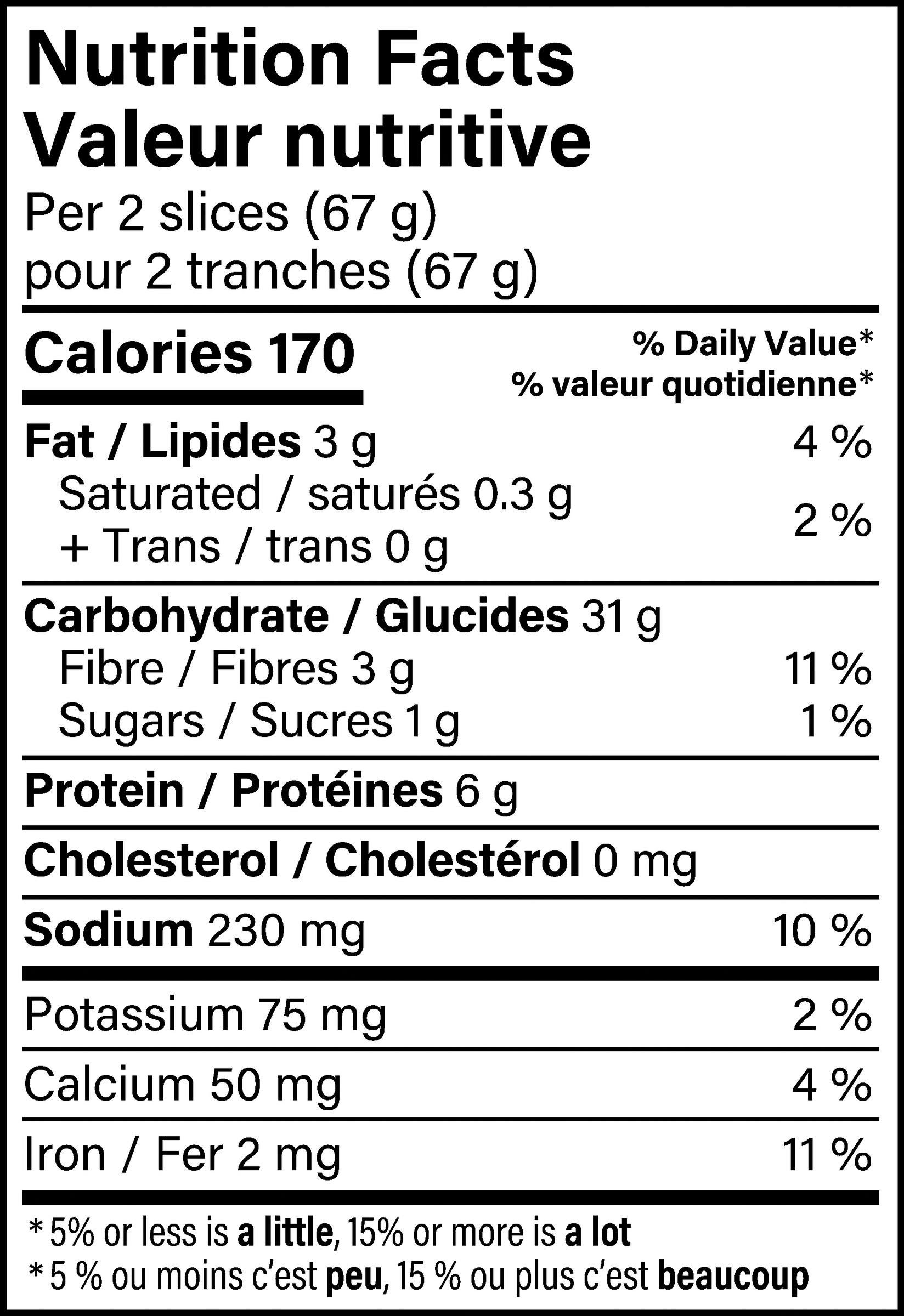 Natural Bakery Multigrain Rye Bread - Nutritional Info